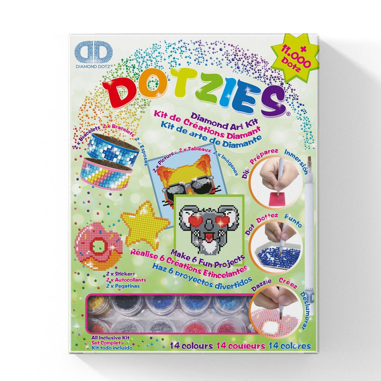 Diamond Dotz Kits - Variety Dotzies Kit, 6 Projects, Round Dotz, Diamond Painting Kits, Diamond Art Kits for Adults, Gem Art, Diamond Art, Diamond Dotz Kits,